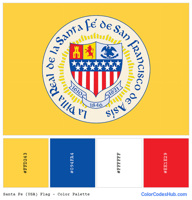 Santa Fe (USA) flag color palette