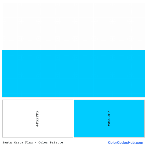 Santa Marta flag color palette