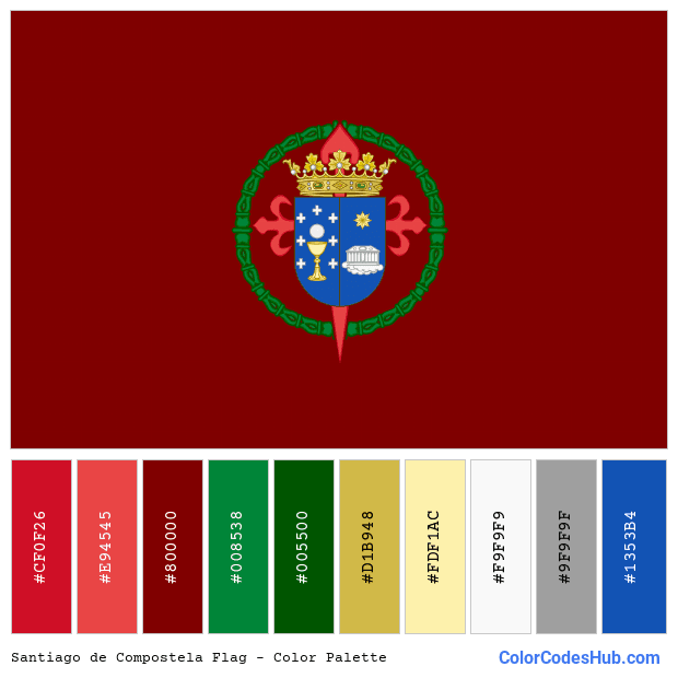 Santiago de Compostela flag color palette
