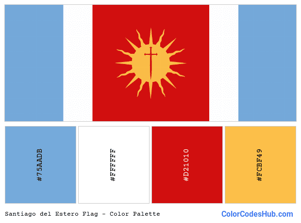 Santiago del Estero flag color palette
