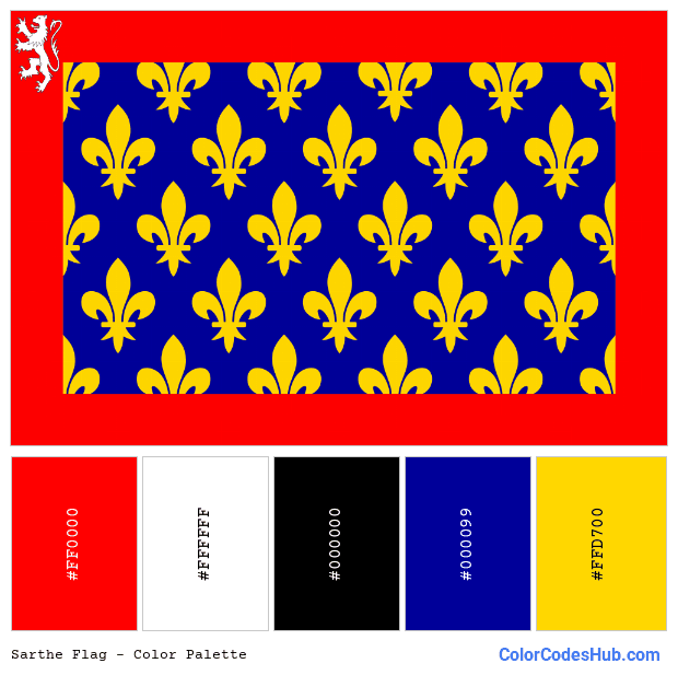 Sarthe flag color palette