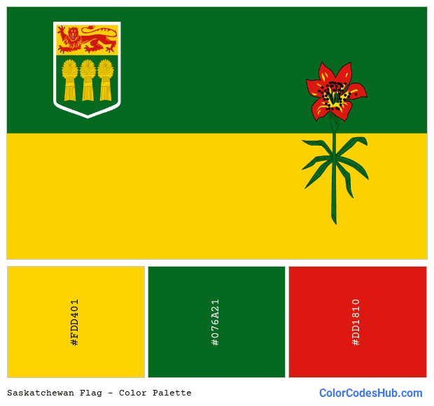 Saskatchewan flag color palette