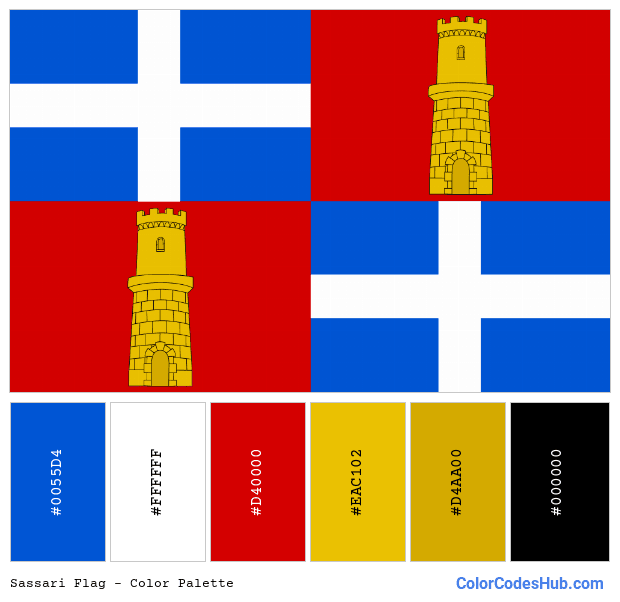 Sassari flag color palette