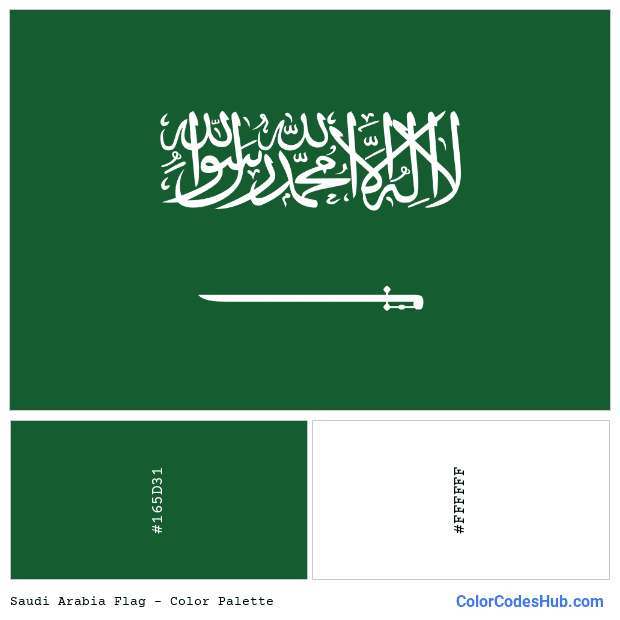 Saudi Arabia flag color palette
