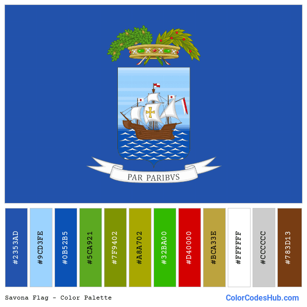 Savona flag color palette