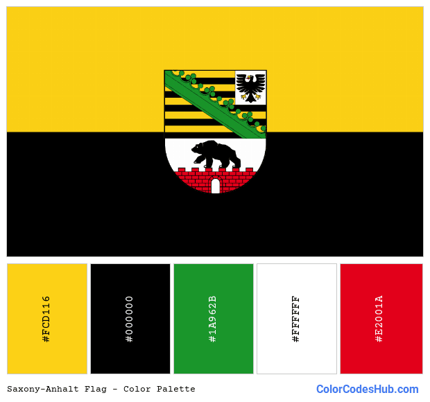 Saxony-Anhalt flag color palette