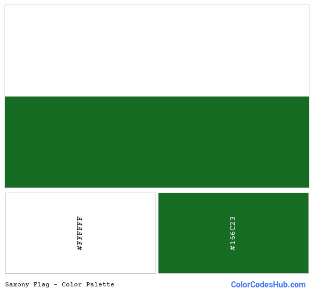Saxony flag color palette
