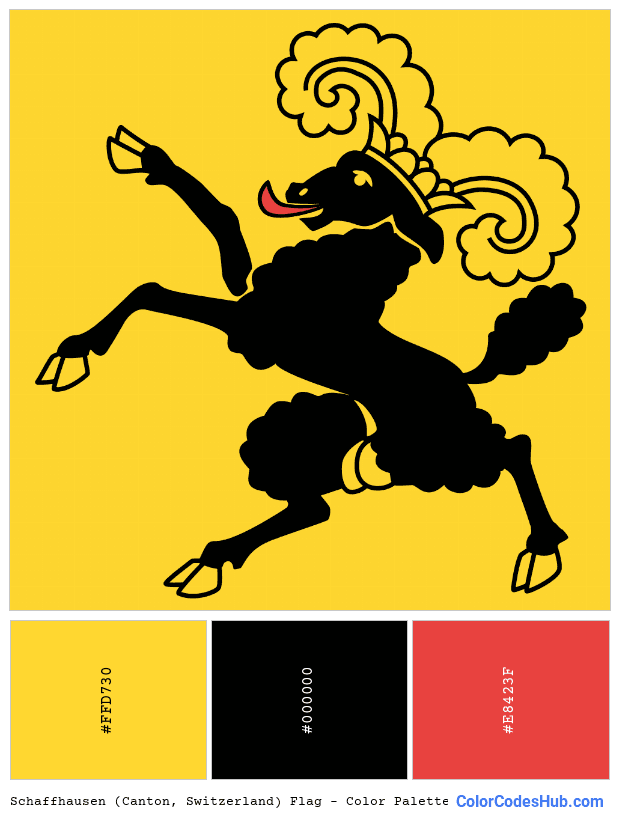 Schaffhausen (Canton, Switzerland) flag color palette