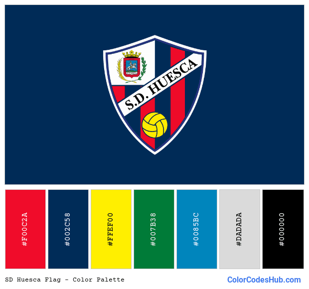 SD Huesca flag color palette