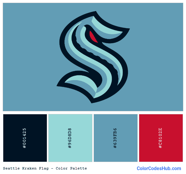 Seattle Kraken flag color palette