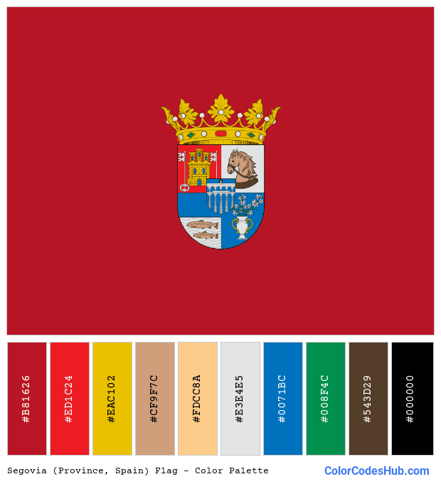 Segovia (Province, Spain) flag color palette