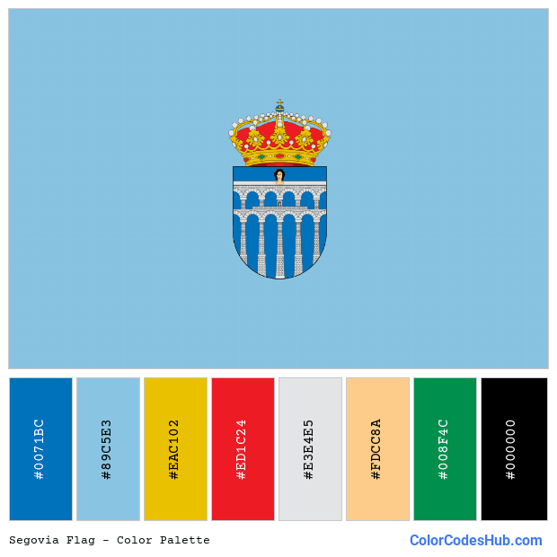 Segovia flag color palette