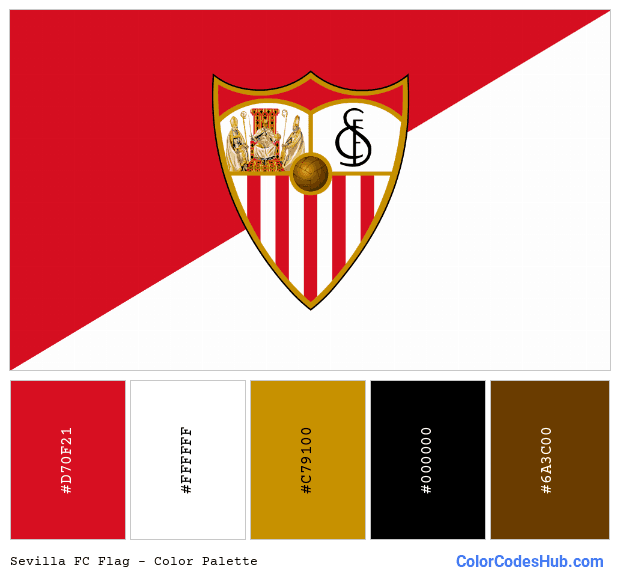 Sevilla FC flag color palette