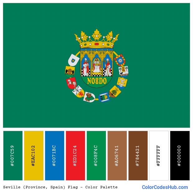Seville (Province, Spain) flag color palette