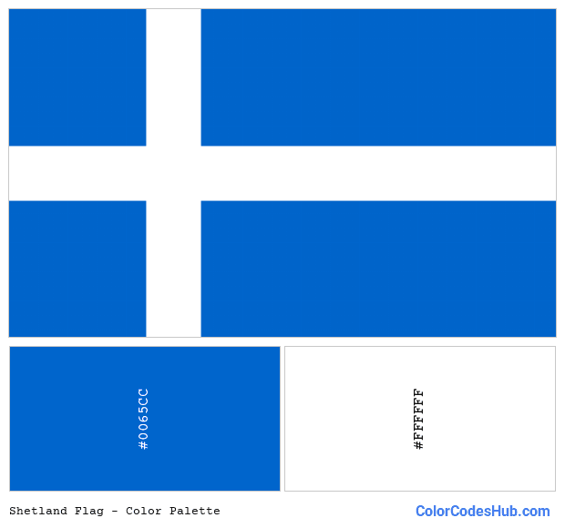 Shetland flag color palette