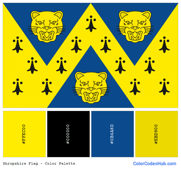 Shropshire flag color palette