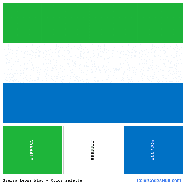 Sierra Leone flag color palette