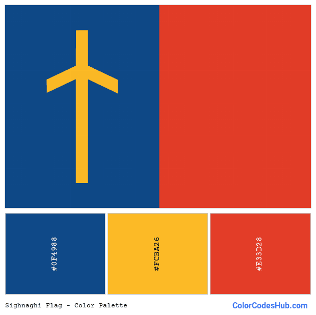 Sighnaghi flag color palette