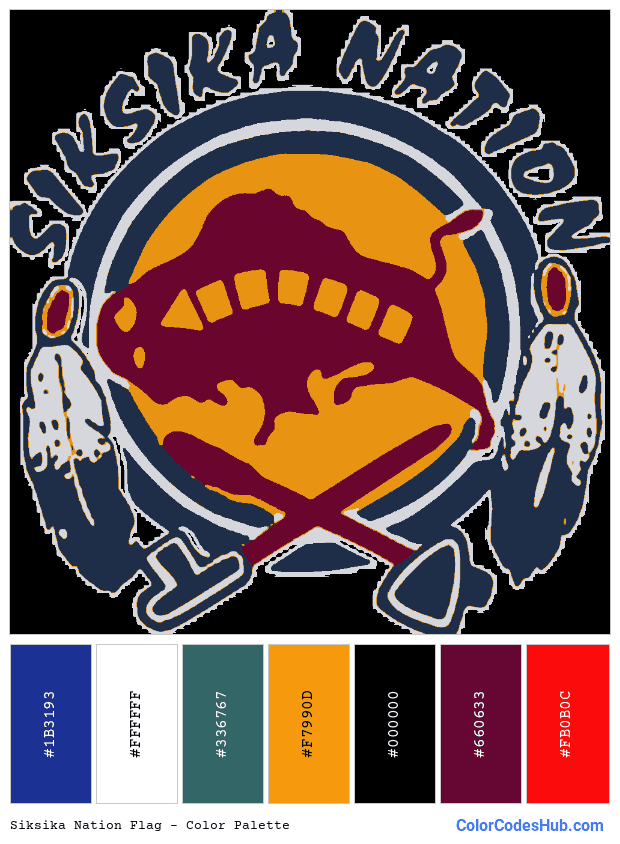 Siksika Nation flag color palette