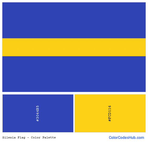Silesia flag color palette
