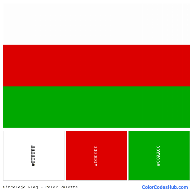 Sincelejo flag color palette