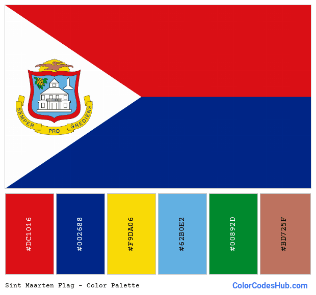 Sint Maarten flag color palette