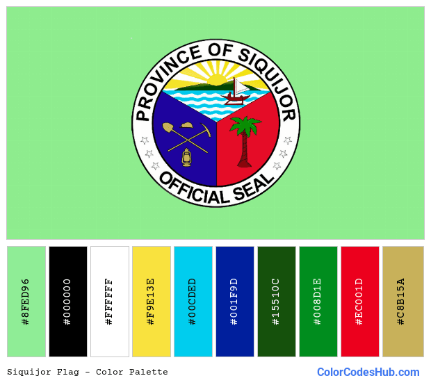 Siquijor flag color palette