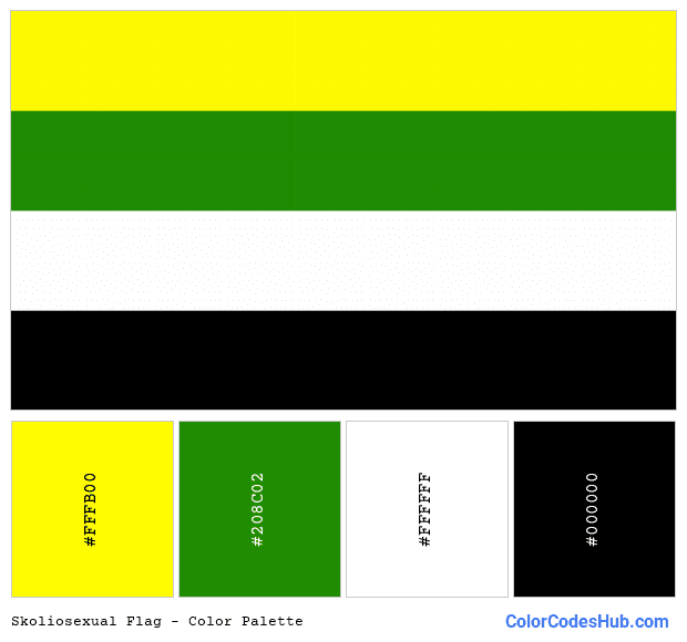 Skoliosexual flag color palette