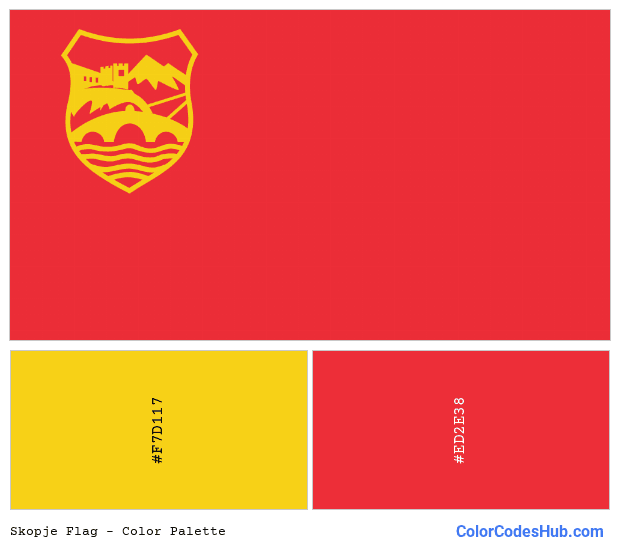 Skopje flag color palette