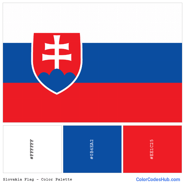 Slovakia flag color palette