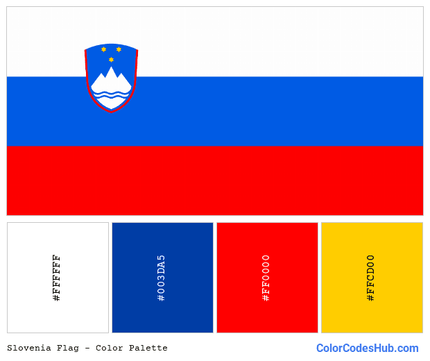 Slovenia flag color palette