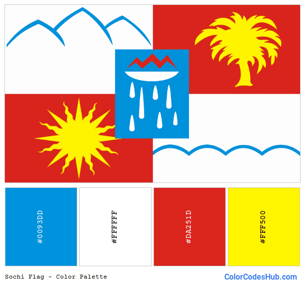 Sochi flag color palette