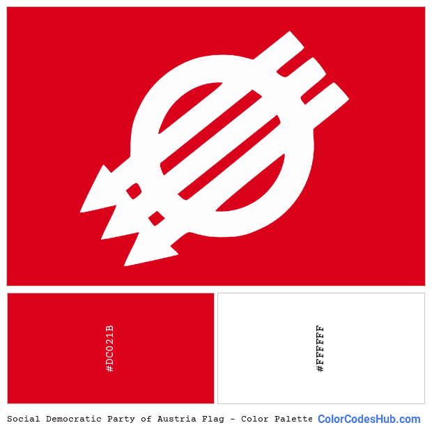 Social Democratic Party of Austria flag color palette