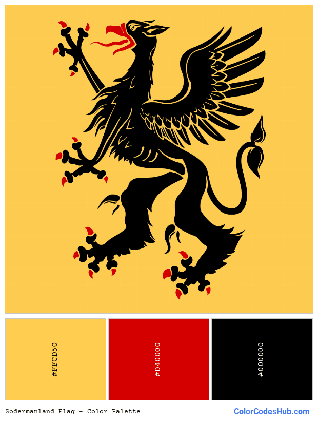 Sodermanland flag color palette