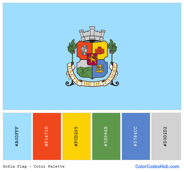 Sofia flag color palette