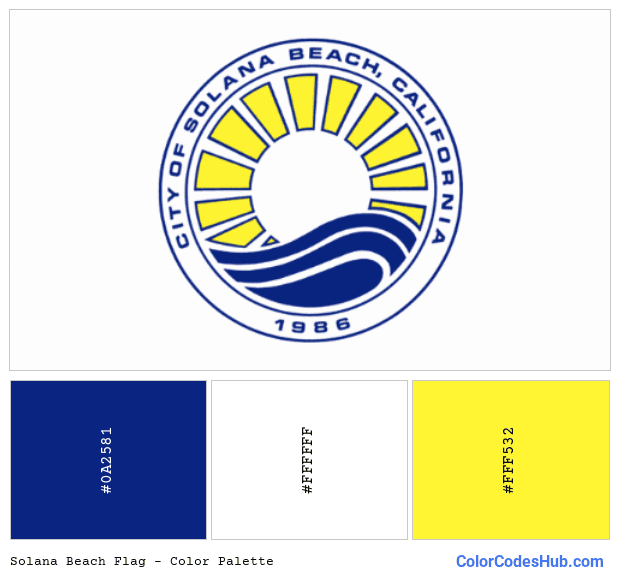 Solana Beach flag color palette