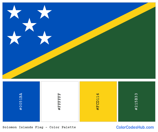 Solomon Islands flag color palette