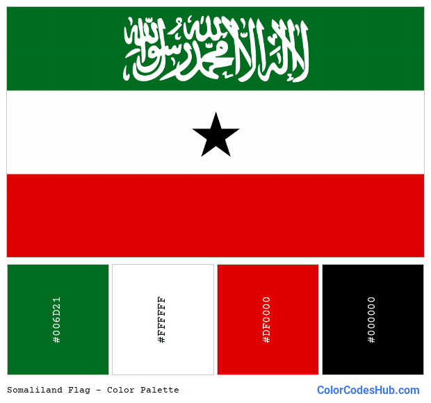 Somaliland flag color palette