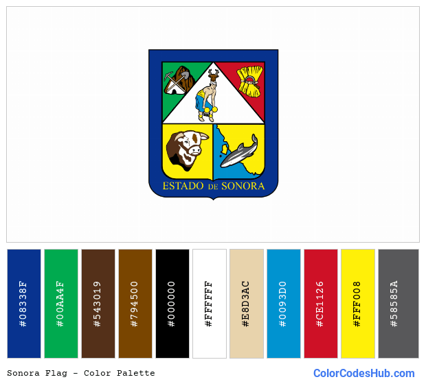Sonora flag color palette