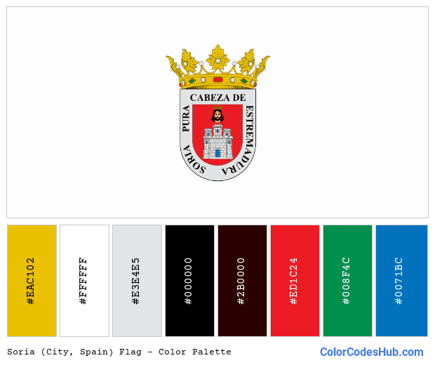 Soria (City, Spain) flag color palette