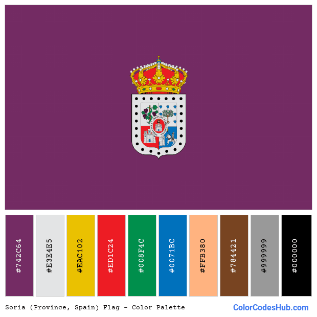 Soria (Province, Spain) flag color palette