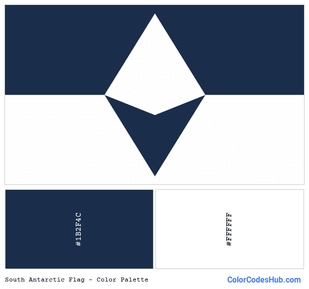 South Antarctic flag color palette