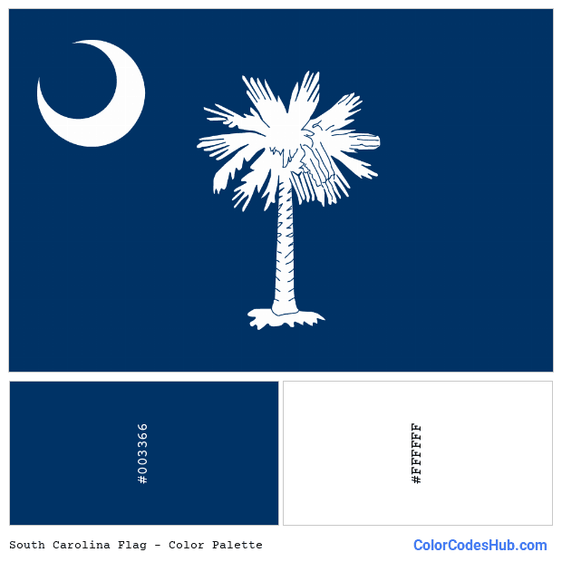 South Carolina flag color palette