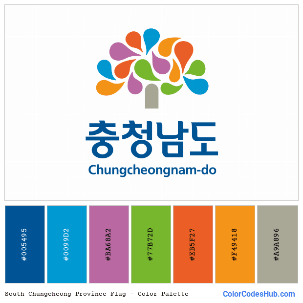 South Chungcheong Province flag color palette