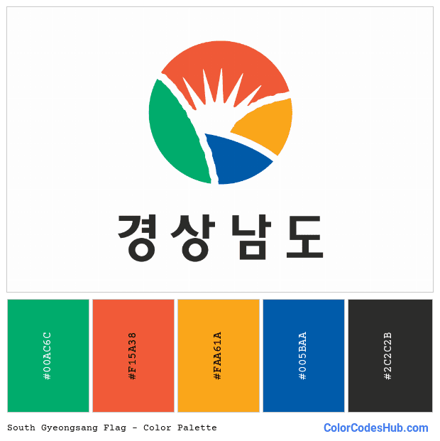 South Gyeongsang flag color palette
