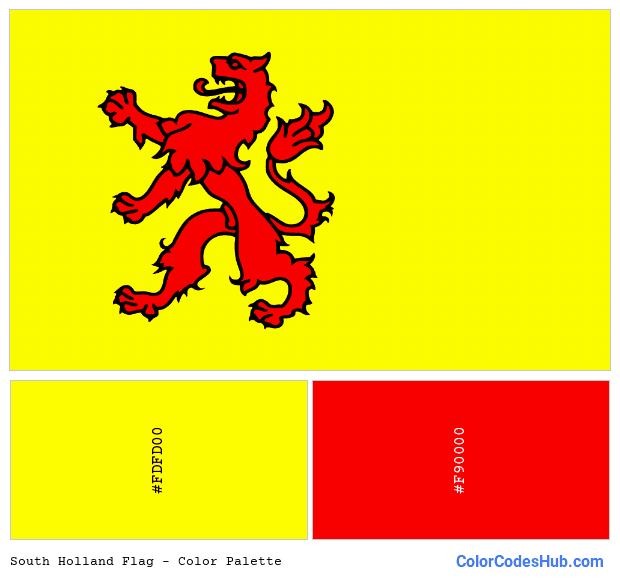 South Holland flag color palette