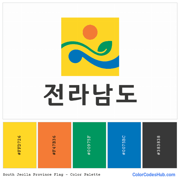 South Jeolla Province flag color palette