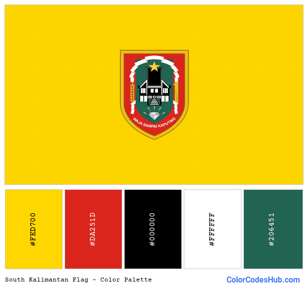 South Kalimantan flag color palette