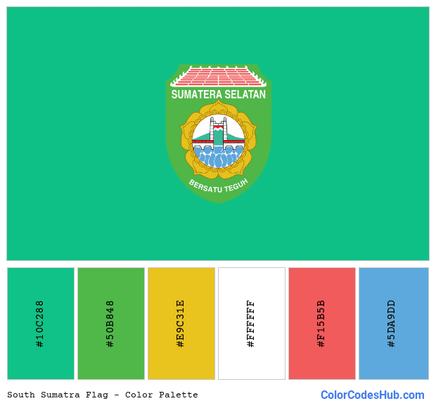 South Sumatra flag color palette
