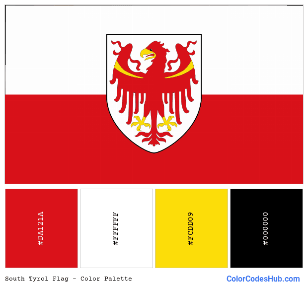 South Tyrol flag color palette